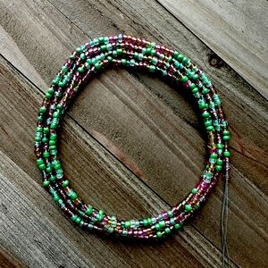 Mixed Green Waist Bead